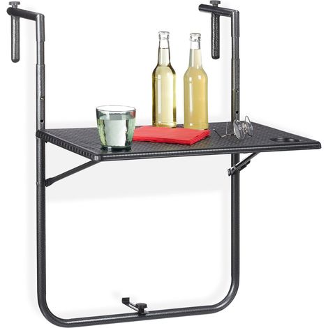 Balkontisch klappbar schwarz