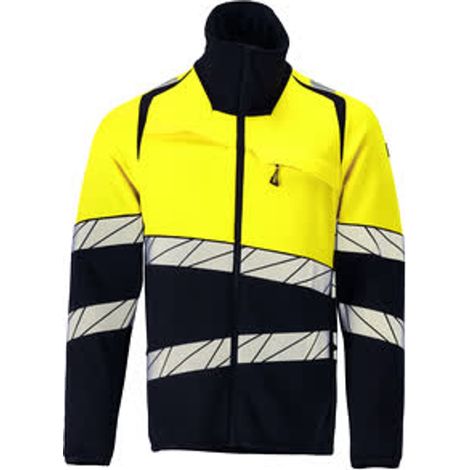 Mascot Fleecepullover mit Reißverschluss 25003-315 Gr. S schwarzblau/hi-vis gelb