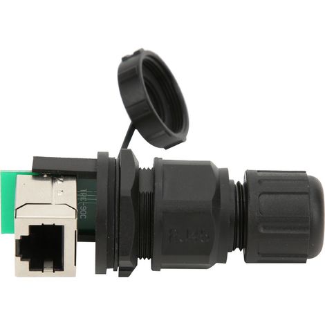 Connecteur RJ45-90° RJ45 8 broches, pont réseau, connecteur étanche
