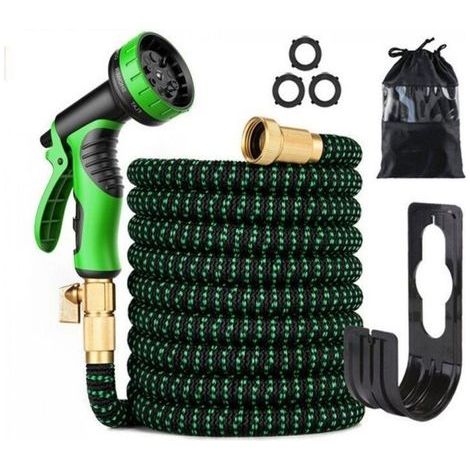 Tuyau arrosage extensible 15m, flexible avec buse 10 fonctions, pour jardin et voiture (1/5)