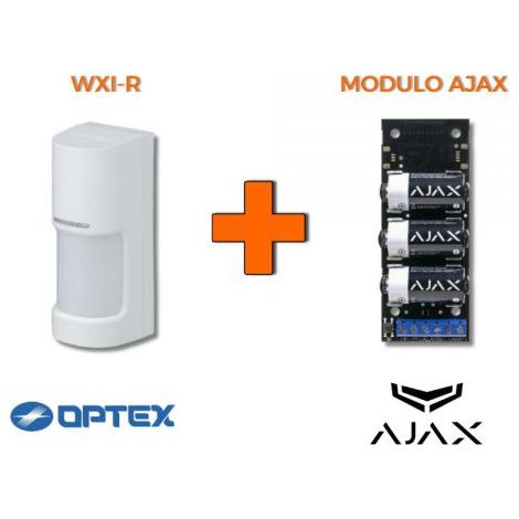 Ajax Optex sensore infrarosso esterno allarme 180 gradi WXI-R + Modulo 38184 - 10306