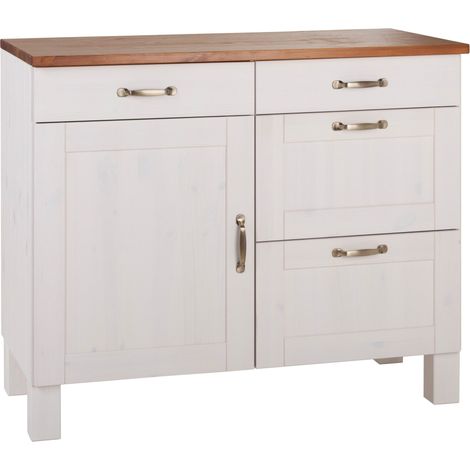 Alby-Buffet avec 1 porte et 4 tiroirs en blanc honig (1/5)