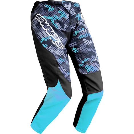 motorradhose cross swaps camo kid blau für enduro tt größe s kind (1/3)