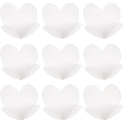 100 plateaux à chocolats en carton kraft, compartimentés-3.3X3.3X2.8CM-White