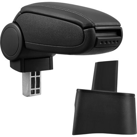 [pro.tec] Bracciolo centrale - Poggiabraccio con vano portaoggetti - imbottito - in similpelle - nero - Seat Ibiza 6L (1/5)