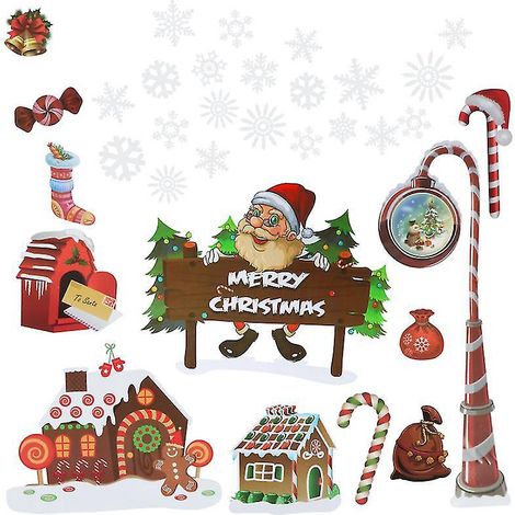 1 lot de décorations de Noël pour fenêtres