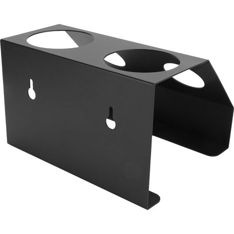 Support de bouteilles 2 trous avec tapis d'égouttage pour cuisine, accessoire de rangement noir