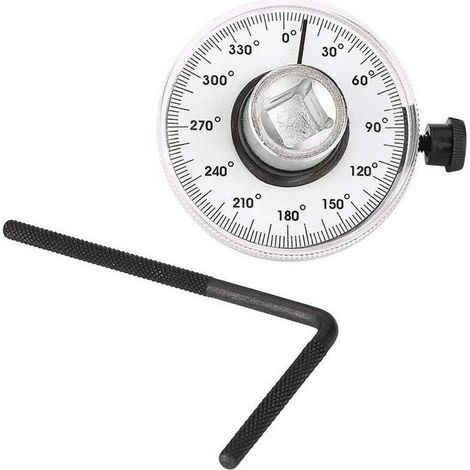 360° Jauge de Serrage Angulaire, 1/2 pouce Jauge d'angle Réglable Angle d'entraînement Couple Angulaire Clé Mesure Voiture Gauge (1/5)