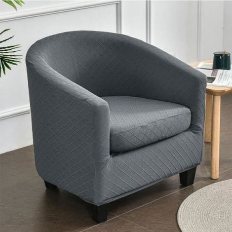 Housse De Canapé - Fauteuil Club - Polyester - Universel Pour Siège Rond Ou Bain - 1 Pièce (1/4)