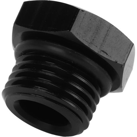 Raccord bouchon mâle hexagonale en acier universel, noir, 4000PSI, pour véhicule AN6 - Adaptateur d'obturation fileté haute pression (1/5)