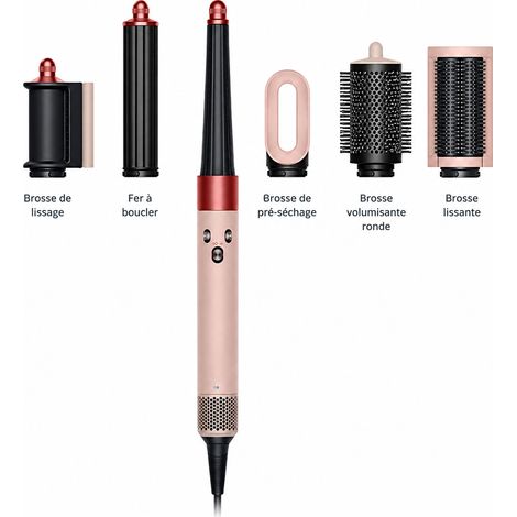 Brosse soufflante et fer à boucler multifonction HS08 rose réf 3803 19,5 × 17,5 × 40 cm 2 kg – Livraison gratuite