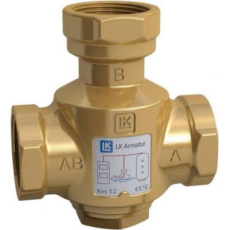 VALVOLA ANTICONDENSA TERMOSTATICA LK 823 THERMO VAR 50° TRE VIE (39423) (1/2)