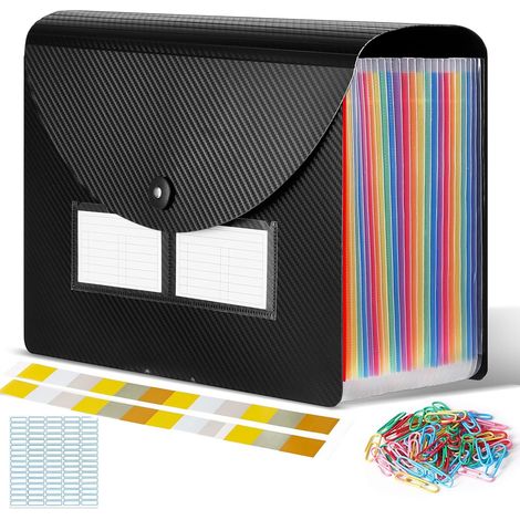Trieur Document A4, Classeur Rangement 24 Compartiments avec Couvercle (1/5)