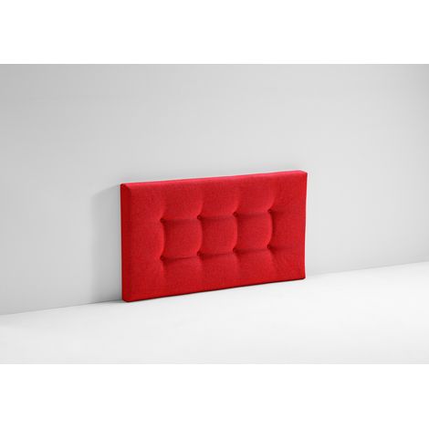 EVERGREENWEB Testata Letto Singolo imbottita Chester Struttura in legno, tessuto Sfoderabile idrorepellente|Testiera in Tessuto Antimacchia per letto 80x190, Testata letto muro | Rosso (1/2)