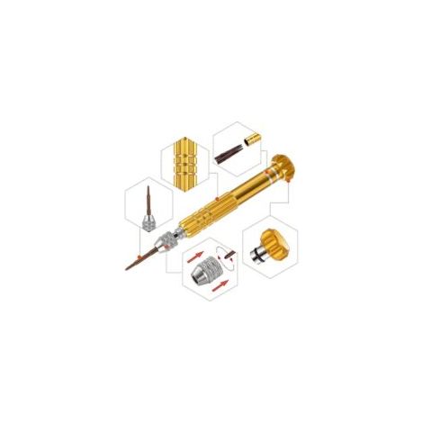 Mini-Schraubendreher-Set, 5-in-1 Multifunktionsschraubendreher, Schlitz- und Kreuzschlitzschraubendreher für Brillenreparaturen, kleines Schraubendreher-Set - Crezuo