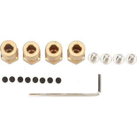Satz mit 4 Messing-Verlängerungskupplungen für WPL RC-Car-Radnaben (Ersatzteile und Reparatur). (1/5)