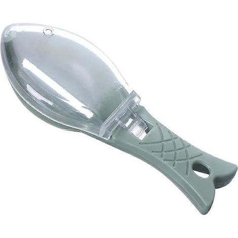 Écailles de poisson rapides, grattoir, brosse, râpe, éplucheur, grattoir en plastique, couteau à poisson pour le nettoyage de la cuisine (bleu) 16 x 6 cm (1/3)