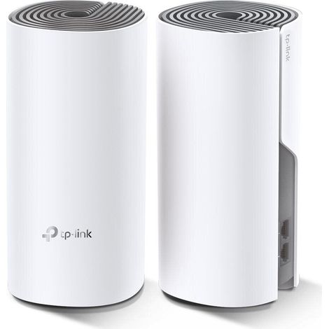 Tp-link deco e4 (2-pack) dual-band (2.4 ghz/5 ghz) wi-fi 5 (802.11ac) bianco, grigio interno - DECO E4(2-PACK)