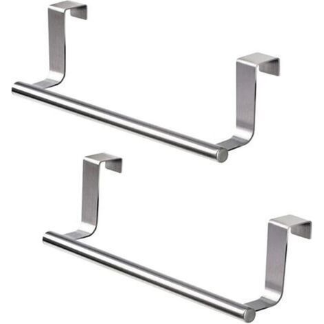 Door Towel Holder 2 Pieces Tea Towel Holder Bathroom Towel Holder Kitchen Towel Holder Towel Hanger Towel Holder for Door Without Drilling Kitchen Towel Holder (1/5)