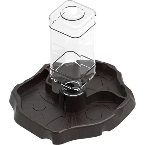 Bebedero para reptiles con botella, dispensador automático de agua y comedero de plástico 2 en 1 para tortugas, lagartos, geckos, serpientes y escorpiones. Bebedero para tortugas, disp (1/4)