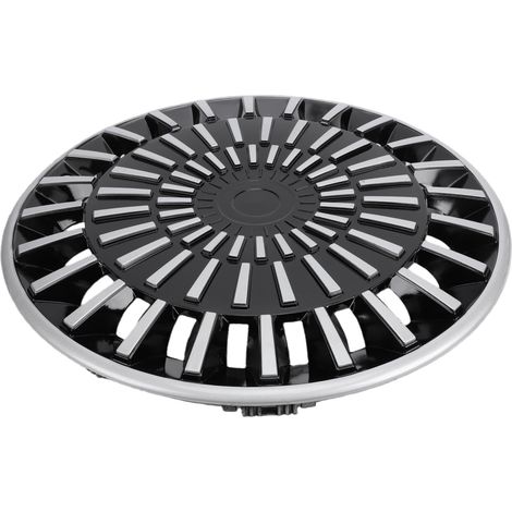 Capuchons de Moyeu R15 15 Pouces, 4 Pièces ABS Élégants pour Fiat 500, Argent et Noir (1/5)