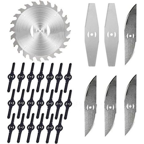 Rasentrimmer mit Ersatzklinge, Akku-Rasentrimmer, elektrischer Metallfreischneider, Zubehör für Akku-Rasentrimmer