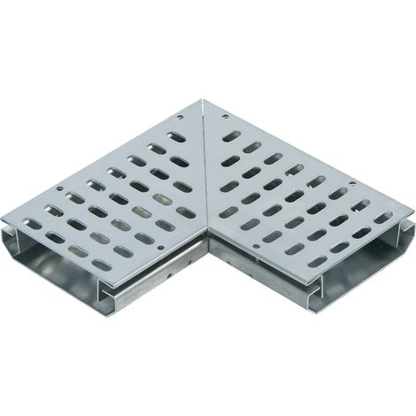 Eckstück 90° für Sanierungsrinne flach 2x 250x140x35-55mm UT Aluminium/OT Edelstahl