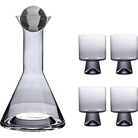 Pichet à Eau Rétro en Verre Épais Grande Capacité avec Verre pour Table de Chevet (1/5)