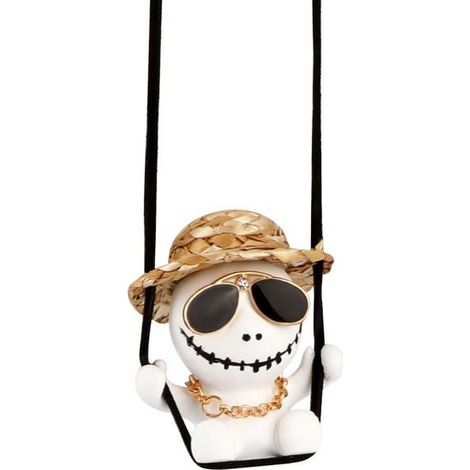 Autoanhänger in Form eines schwingenden Skeletts, niedliches Hängeaccessoire für den Fahrzeuginnenraum (B) (1/5)