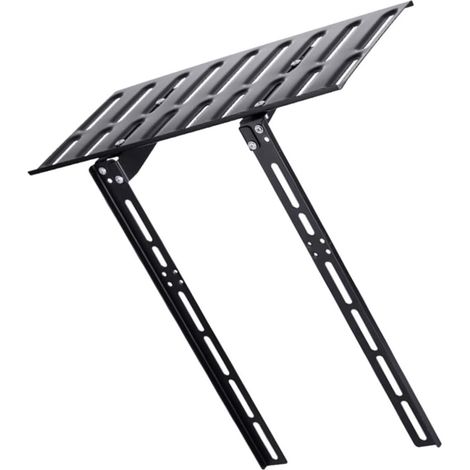 Support de Rangement pour Routeur et Téléviseur, Étagère Murale sans Perçage en Acier, Noir, Organisation Câbles et Appareils pour Salon, Gain de Place, Utilisation Polyvalente (1/5)