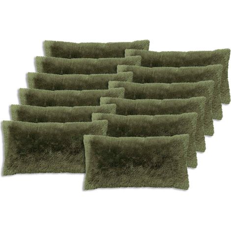 Cushion with Pillow HEERLEN 12 pcs Green PV Fleece vidaXL (1/5)
