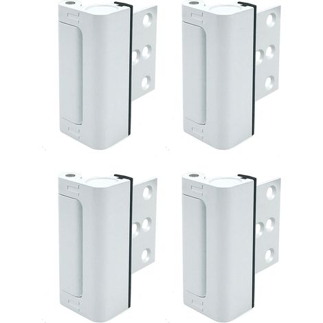 Bisagra de seguridad para puertas blancas, modelo A-E robusto y fiable. Ideal para proteger armarios y muebles en el hogar. (1/4)