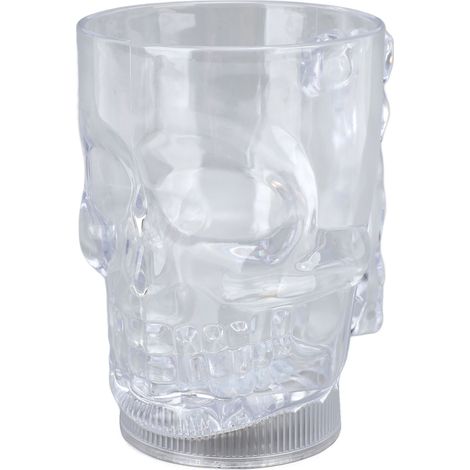 20oz LED-beleuchteter Totenkopfbecher, ABS, bunte Lichter, 50mAh, Halloween-Becher für Partys (1/5)