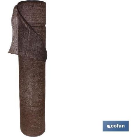 MALLA OCULTACIÓN MARRÓN 90% / 120 Grs - 1 x 50 Mts (1/2)