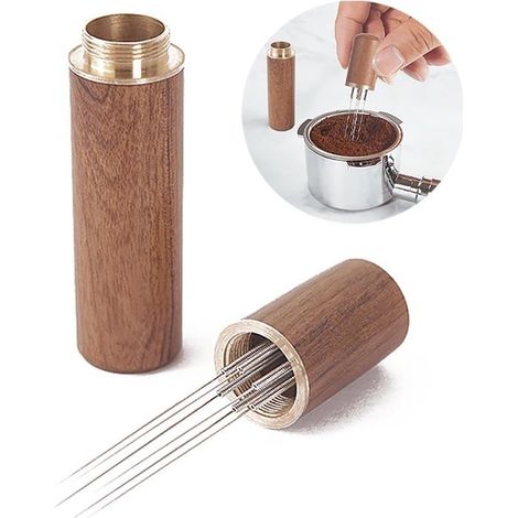 Ecleanfy - Outil de Distribution pour Expresso avec 6 Aiguilles Fines, Aiguille à Café Presso, Accessoires de Café, Expresso (1/5)