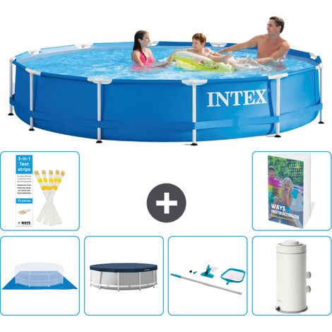 Frame Pool Rund - 366x76 cm - 7-teilig S119