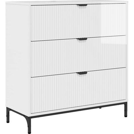 Maison Exclusive - Credenza Bianco Lucido 79,5 x 33 x 82 cm Legno ingegnerizzato (1/5)