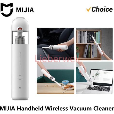 Aspirateur portable sans fil MIJIA original pour la maison et la voiture, mini collecteur de poussière sans fil, aspiration cyclonique 13000PA, CN,White