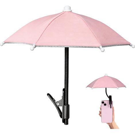 Pare-soleil pour smartphone – Mini pare-soleil pour téléphone avec base à clip réglable (1/5)