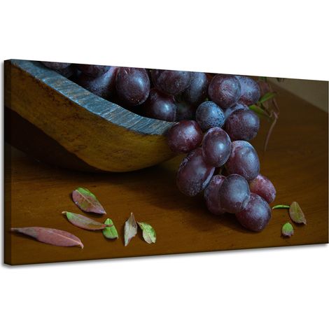 Leinwanddruck „Küche Traube“, 120 x 60 cm