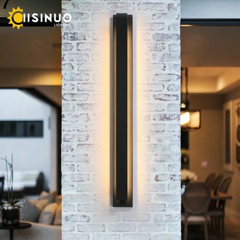 (Variateur neutre - Chine continentale) Applique murale vintage en acier inoxydable avec variateur LED Triac, étanche, pour éclairage extérieur linéaire de porche, 85 V/265 V, idéale pour garage ou co (1/5)