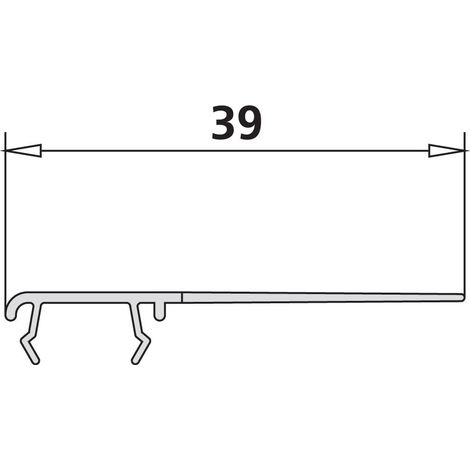 Kermi Glasabdichtung senkrecht 4719 25 L x1, 4628M39L, 2000mm, links, passend bis Serienhöhe 2000mm, 2534975