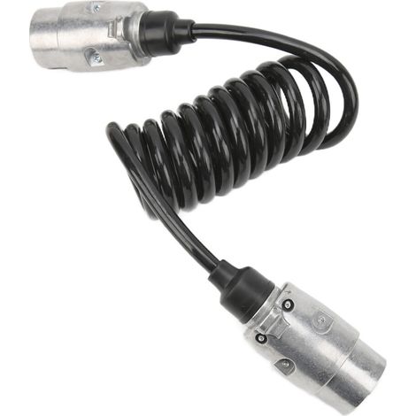 Adatto per cavo di prolunga per spina rimorchio a 7 pin da 2 metri, materiale ABS, anima in rame, standard europeo, nero, 12V.