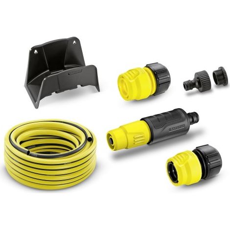 SET COMPLETO (1/2") DE 15M CON SOPORTE DE MANGUERA Y LANZA DE RIEGO - KARCHER (1/2)