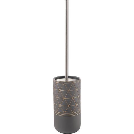 Scopino con ciuffo in setole d'appoggio in cemento 8733 Gedy serie CALIPSO Grigio (1/2)