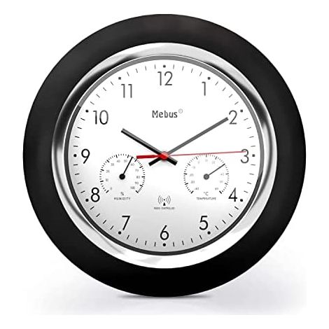 Mebus 19453 Orologio da Parete Radiocontrollato con Termometro e Igrometro (1/5)