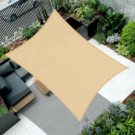 Voile d'ombrage Carré 2.5x2.5m Imperméable Toile Ombrage 95% UV Protection pour Patio Balcon Jardin Terrasse Extérieur-Antracite