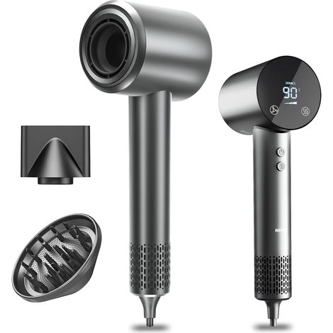 Seche Cheveux avec diffuseur hair dryer Ionique 1500W 4 niveaux de température (1/5)