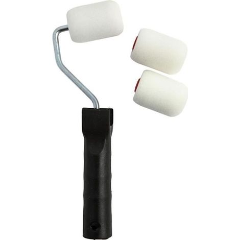Rouleau de Peinture - 20 - Mousse - Manche + 3 Rouleaux - 5 cm