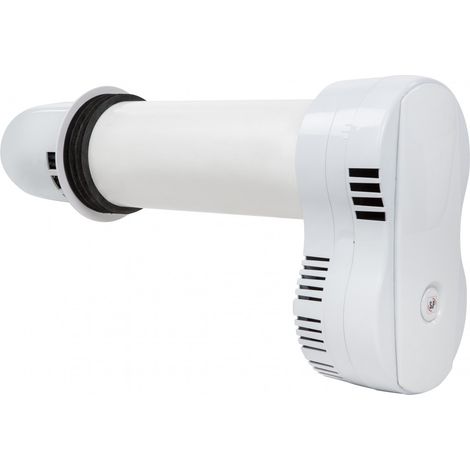 Extracteur double flux individuel - Ecoroom 100/310 UNELVENT - 390000 Rendement 68% - Diamètre 100 mm - longueur 310 mm (1/4)